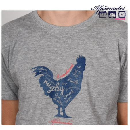COQ, LES VALEURS tee shirt  JUNIOR GRIS