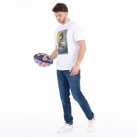 T-SHIRT MANCHES COURTES VACHE QUI RIT RUCKFIELD BLANC