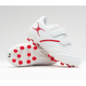 Crampons Rugby moulés - Enfant à Scratch blanc/rouge