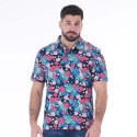 POLO MANCHES COURTES TROPICAL RUCKFIELD BLEU MARINE