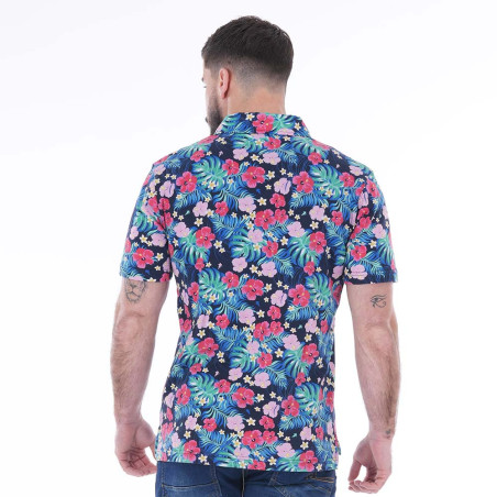 POLO MANCHES COURTES TROPICAL RUCKFIELD BLEU MARINE