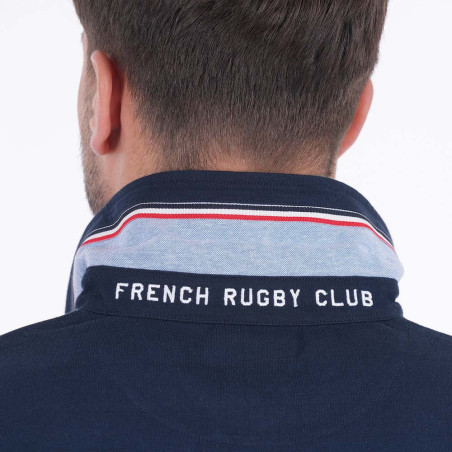 POLO MANCHES LONGUES  FRENCH RUGBY CLUB RUCKFIELD BLEU MARINE