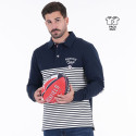 POLO MANCHES LONGUES  FRENCH RUGBY CLUB RUCKFIELD BLEU MARINE
