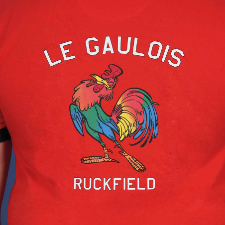 POLO MANCHES COURTES ASTERIX RUCKFIELD ROUGE