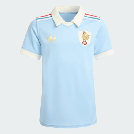 FFR 120 ANS MAILLOT H BLEU CIEL