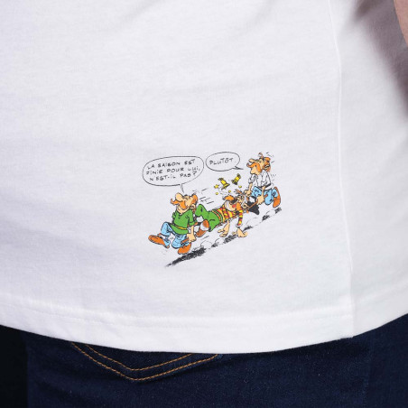 T SHIRT MANCHES COURTES ASTERIX RUCKFIELD BLANC