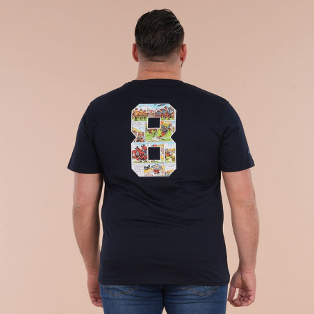 T SHIRT MANCHES COURTES ASTERIX RUCKFIELD BLEU MARINE