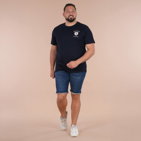 T SHIRT MANCHES COURTES ASTERIX RUCKFIELD BLEU MARINE