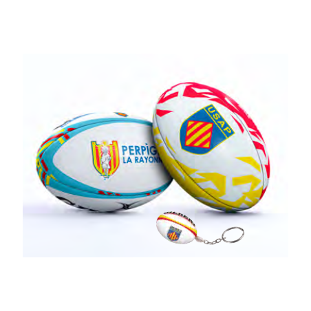 Mini Ballon rugby replica Perpignan Gilbert