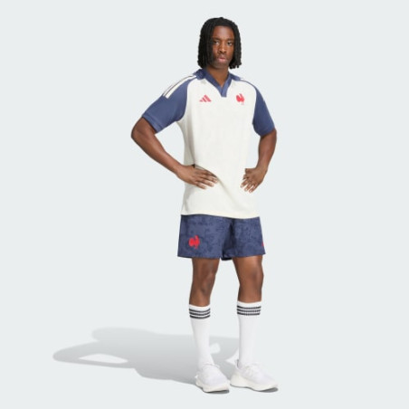 Maillot D'Entraînement France Rugby Blanc Cassé Adidas