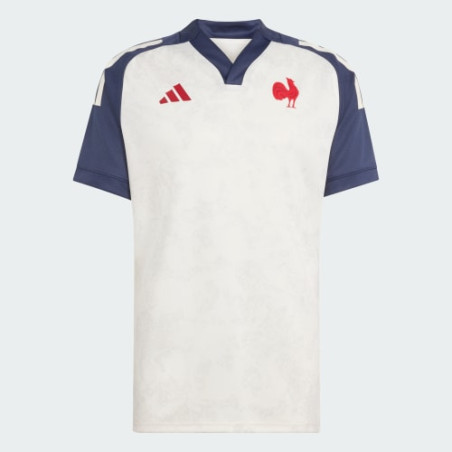 Maillot D'Entraînement France Rugby Blanc Cassé Adidas