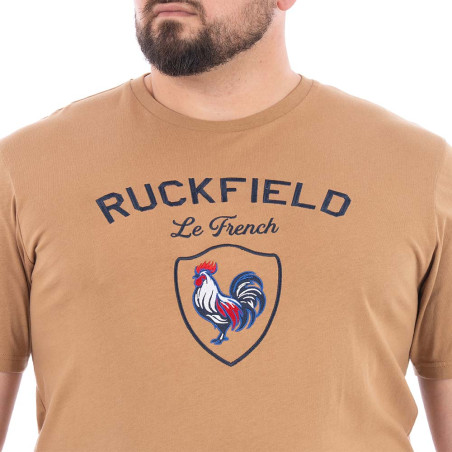 T-SHIRT MANCHES COURTES RUCKFIELD BEIGE FONCE