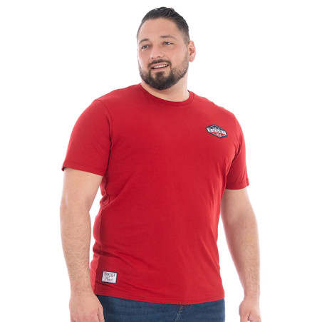 T-SHIRT MANCHES COURTES RUCKFIELD ROUGE FONCE
