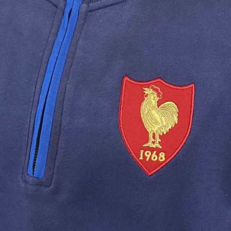 Sweat-shirt à fermeture éclair France Rugby 1968 Ellis