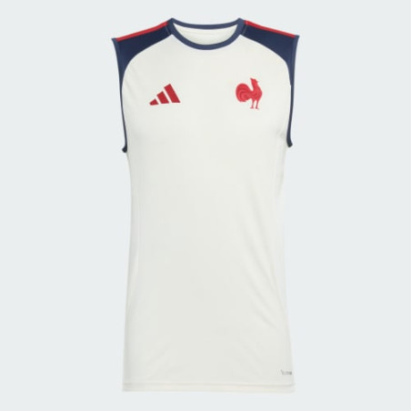 Débardeur France Rugby Blanc Cassé Adidas