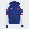 Sweat 1/4 Zippé France Rugby Bleu Roi Adidas