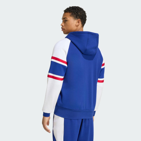 Sweat 1/4 Zippé France Rugby Bleu Roi Adidas