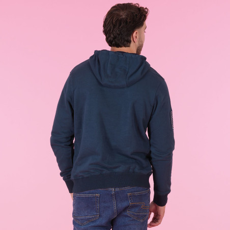 SWEAT CAPUCHE RUCKFIELD bleu pétrole
