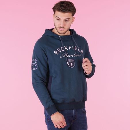 SWEAT CAPUCHE RUCKFIELD bleu pétrole