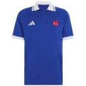 Polo Coton France Rugby Bleu Roi Adidas