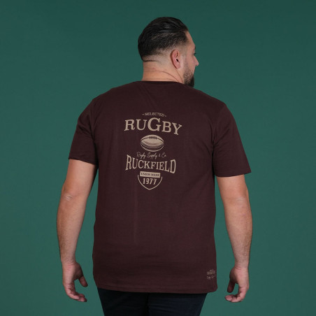 T-SHIRT MANCHES COURTES RUCKFIELD BORDEAUX