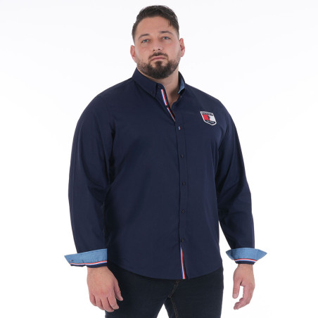 CHEMISE MANCHES LONGUES RUCKFIELD BLEU MARINE