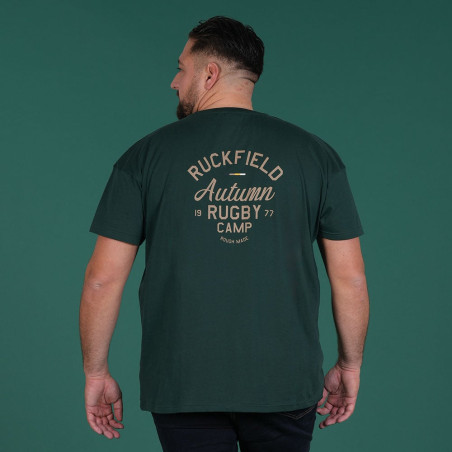 T-shirt vert forêt Ruckfield Autumn Rugby Camp - GOTS