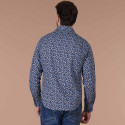 Chemise bleu marine à manches longues no-iron Ruckfield Ligne City