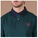 POLO MANCHES LONGUES RUCKFIELD VERT FORET