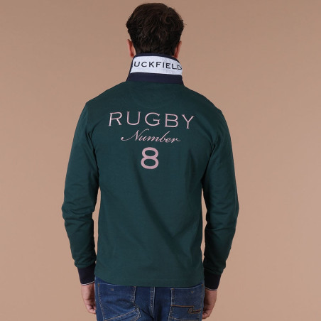 POLO MANCHES LONGUES RUCKFIELD VERT FORET