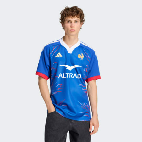 Maillot Domicile Seven France Rugby Bleu Roi Adidas