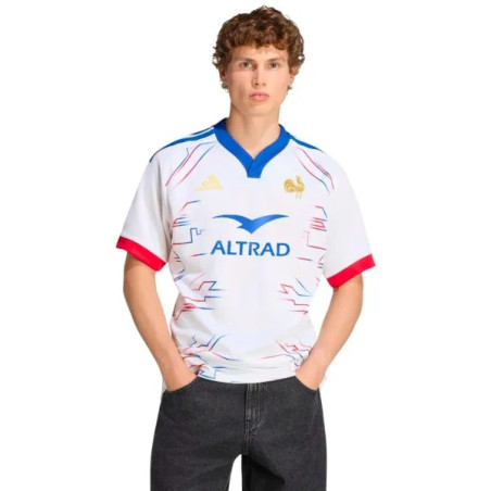 Maillot Extérieur Seven France Rugby Blanc Adidas